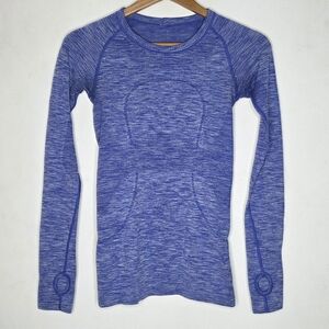 Lululemon Swiftly Tech Long Sleeve Heathered Blue Women's Size 4
